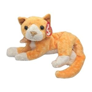 2002 Ty Beanie Baby "Tabs" Retired Orange Tabby Cat BB9